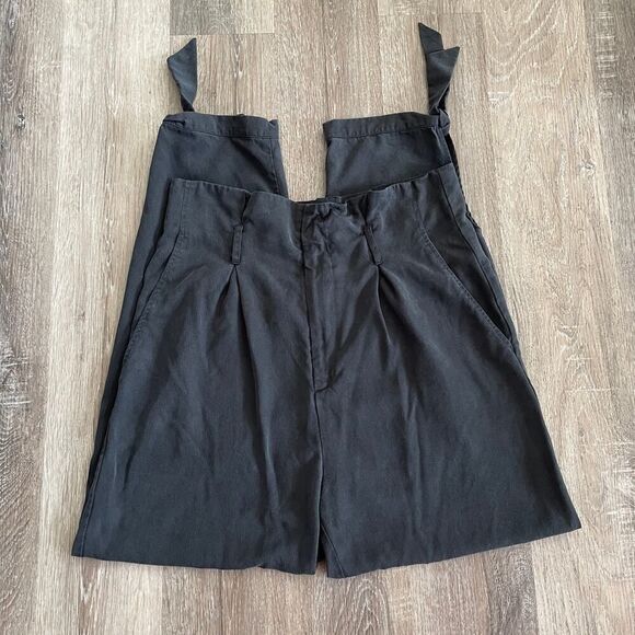 Reformation Avalon Vintage Black Ankle Tie High Waisted Trouser - Size: 10 - Picture 7 of 13